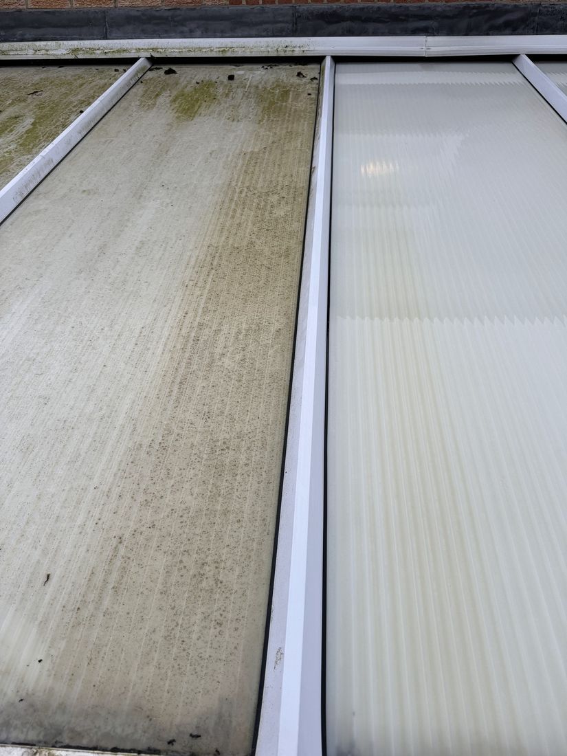 Conservatory roof part cleaned in Guisborough