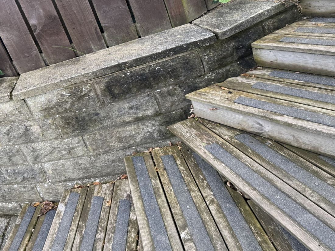 Garden wall – Nunthorpe before cleaning