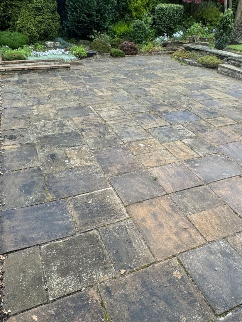 Patio – Coulby Newham before cleaning