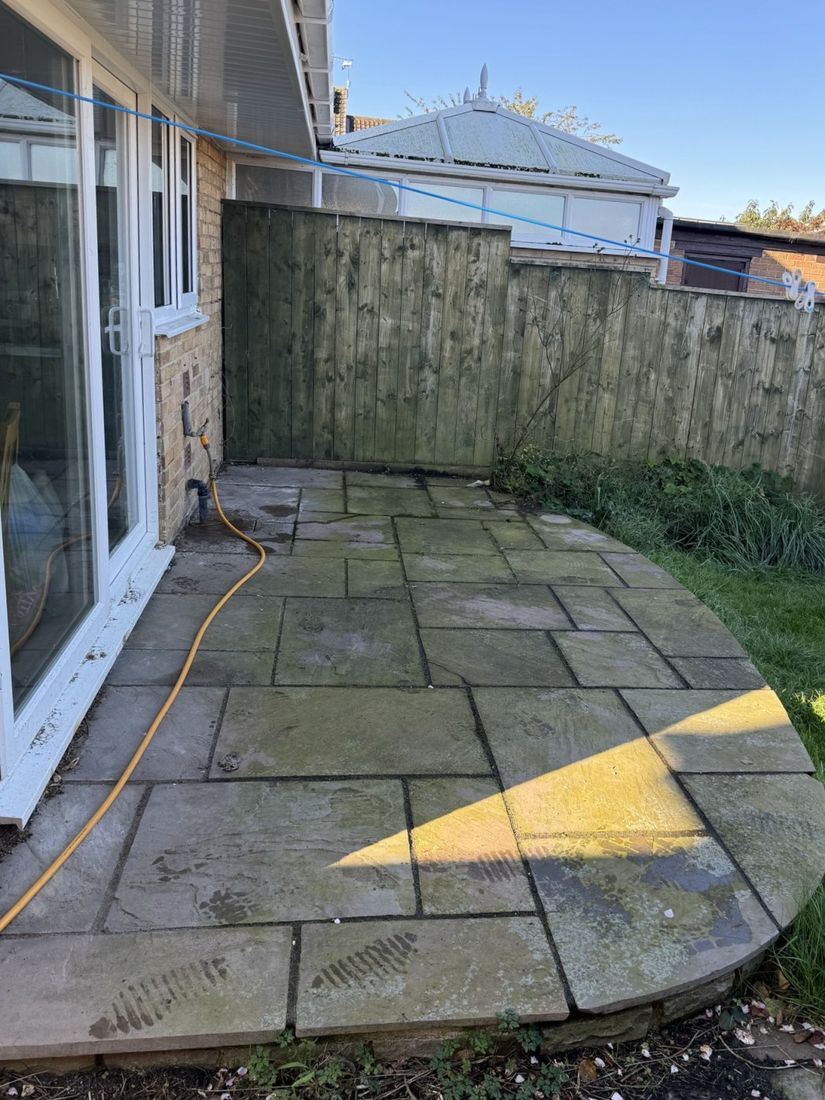 Patio – Guisborough before cleaning